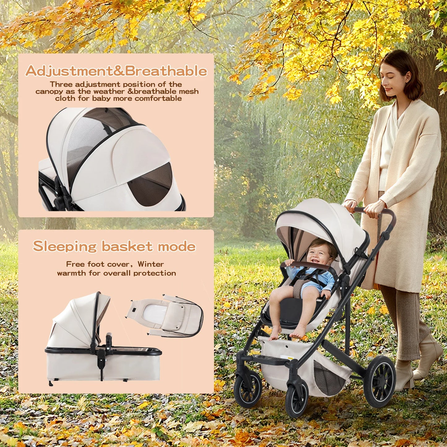 TheKidCaddy™ LuxiGlide 3-in-1 Stroller