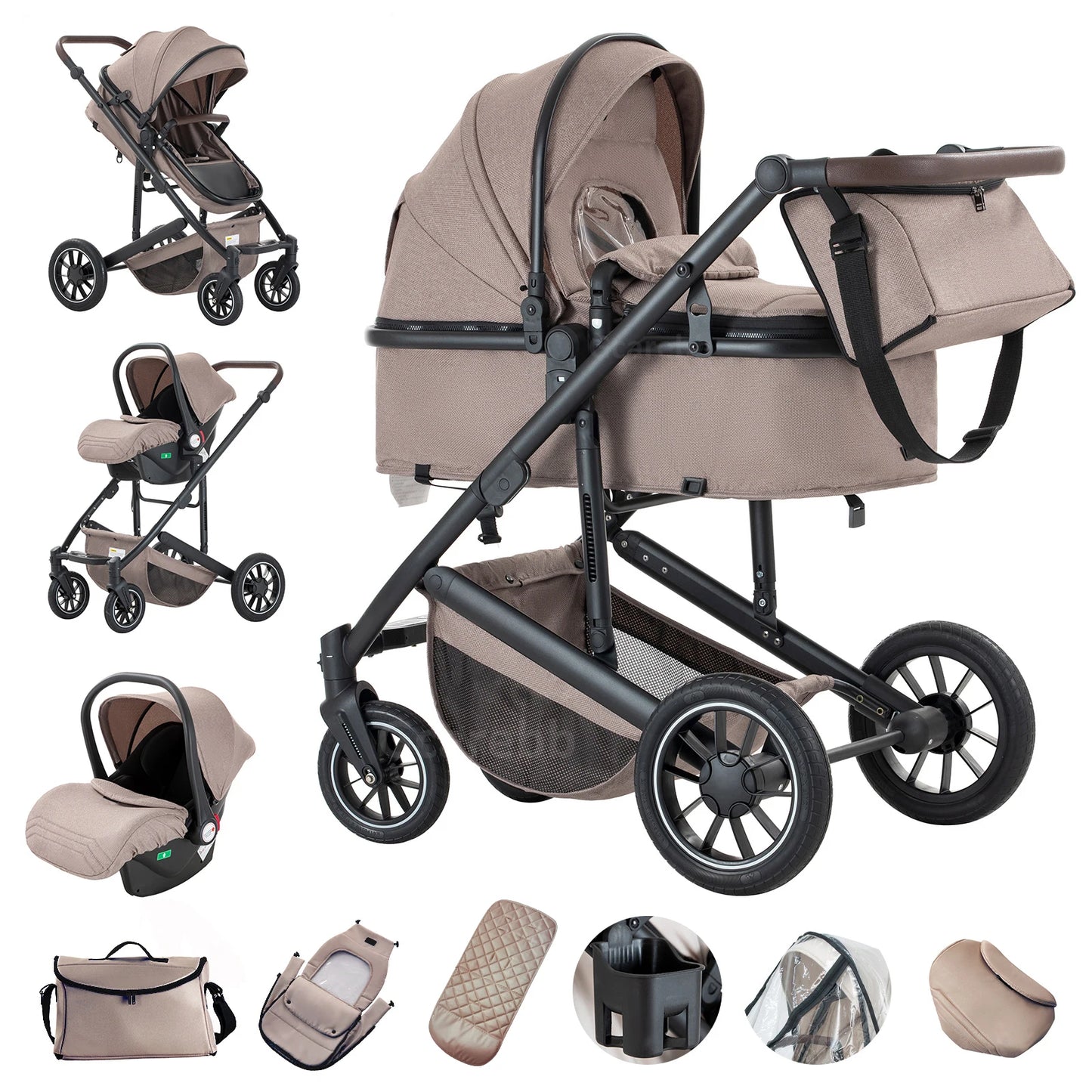 TheKidCaddy™ LuxiGlide 3-in-1 Stroller